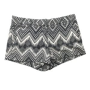 J Crew Womens Size 04 Shorts Boho Chic Aztec Print Cotton Flat Front Pockets